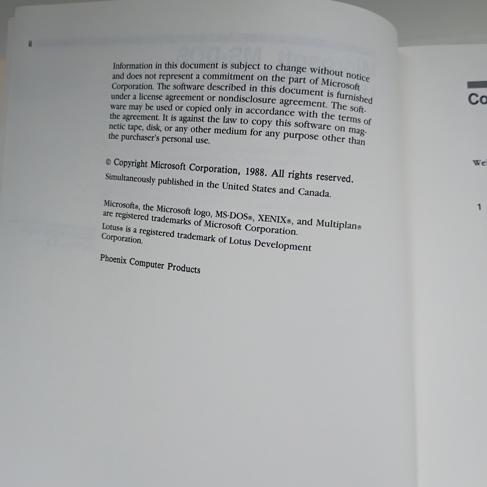 Phoenix MS-DOS and GW-BASIC User's Guide User's Reference Manuals - 1988 - Picture 11 of 13